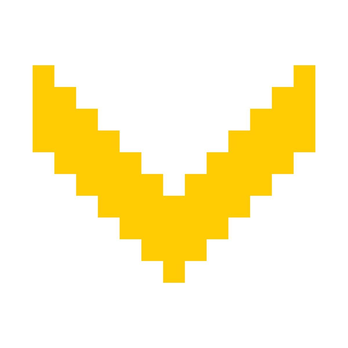 color pixels style chevron下跌 icon