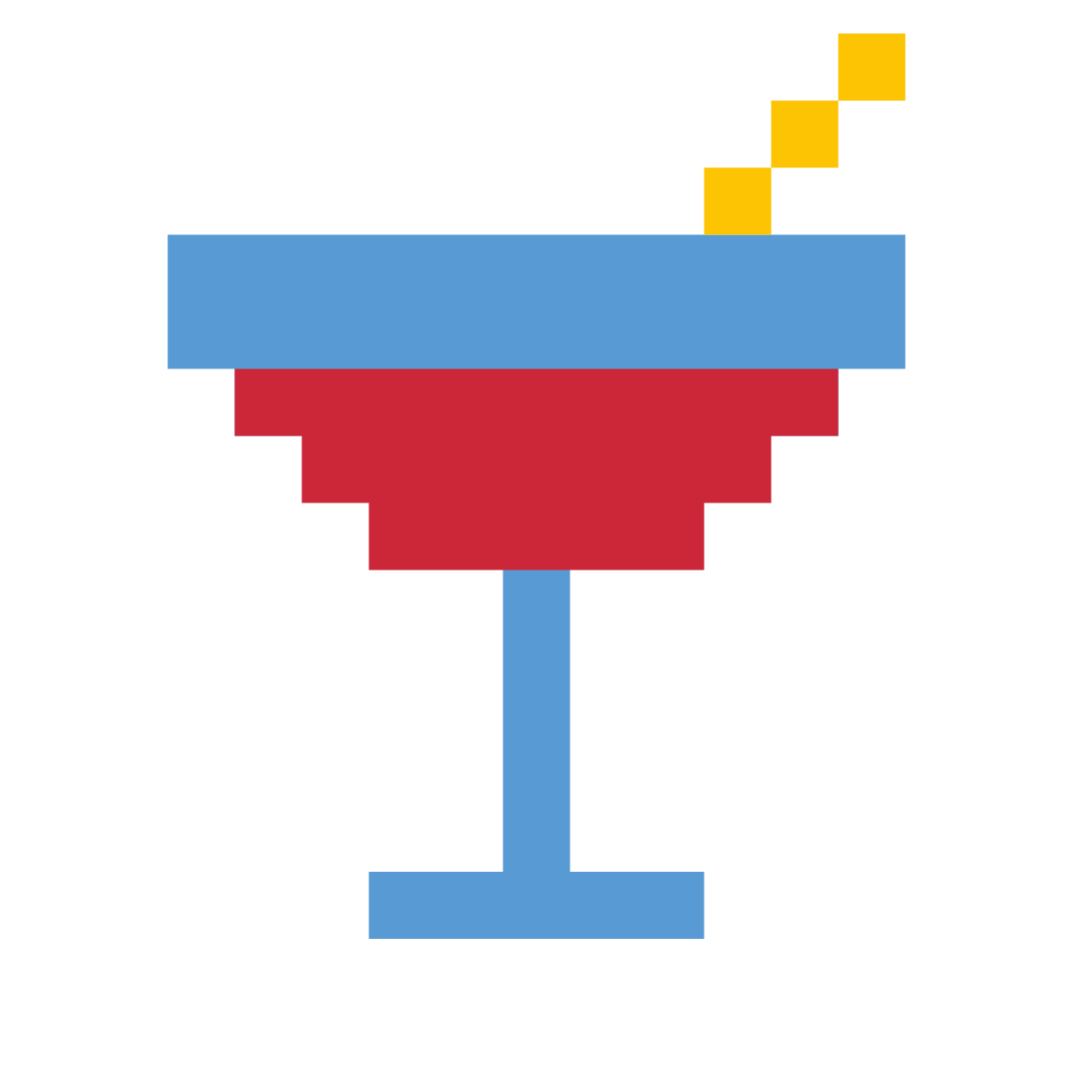 color pixels style cocktail icon