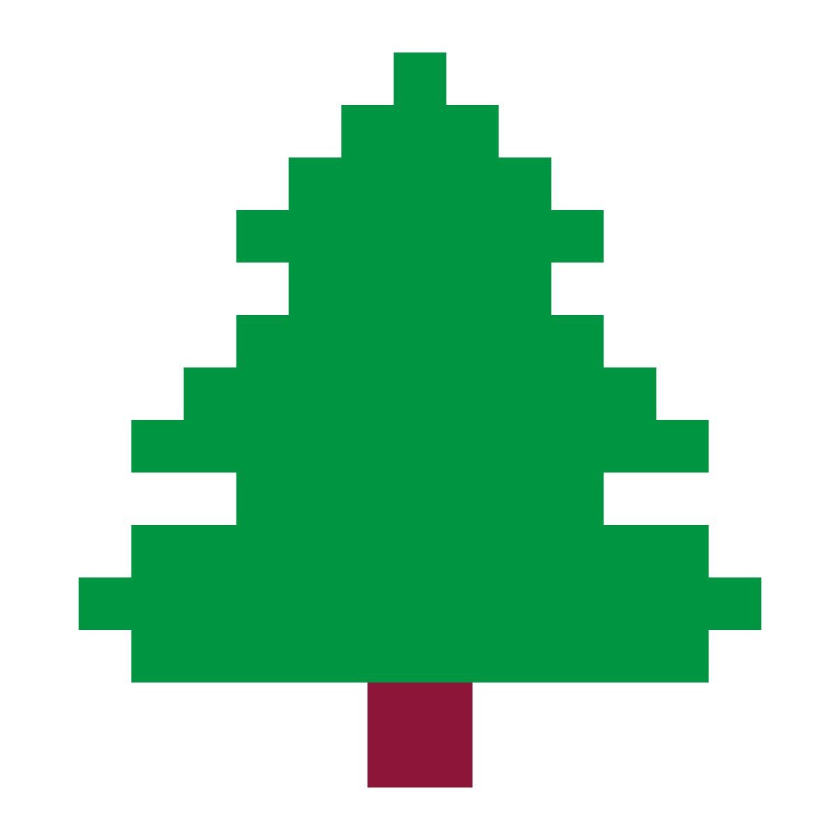 color pixels style árbol conífero icon