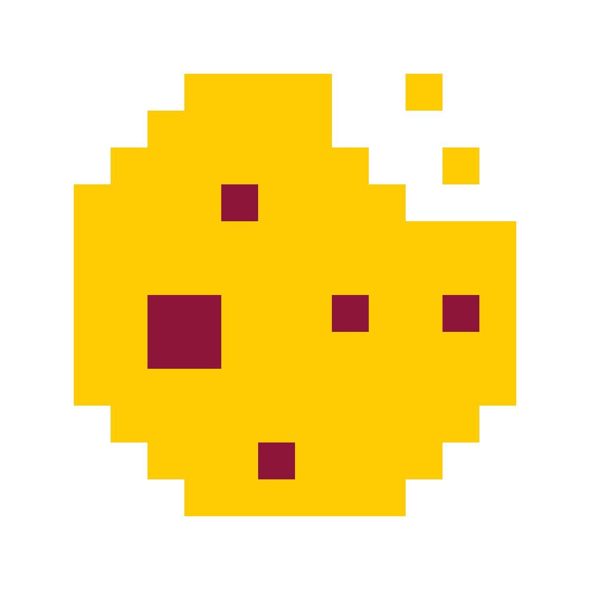 color pixels style cookie icon