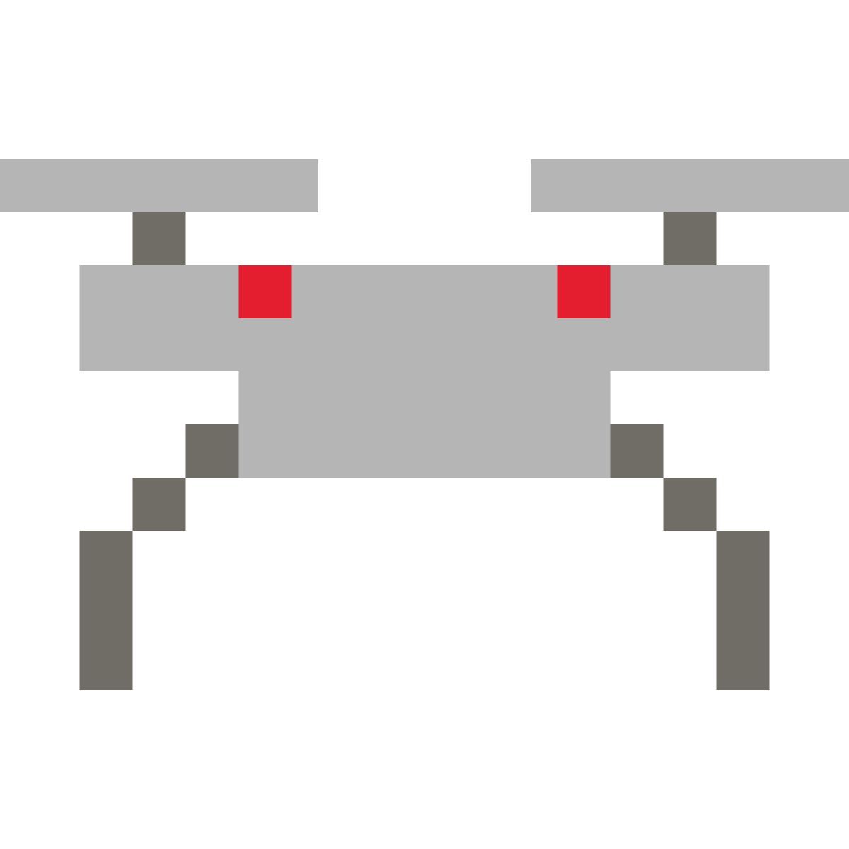 color pixels style drone icon