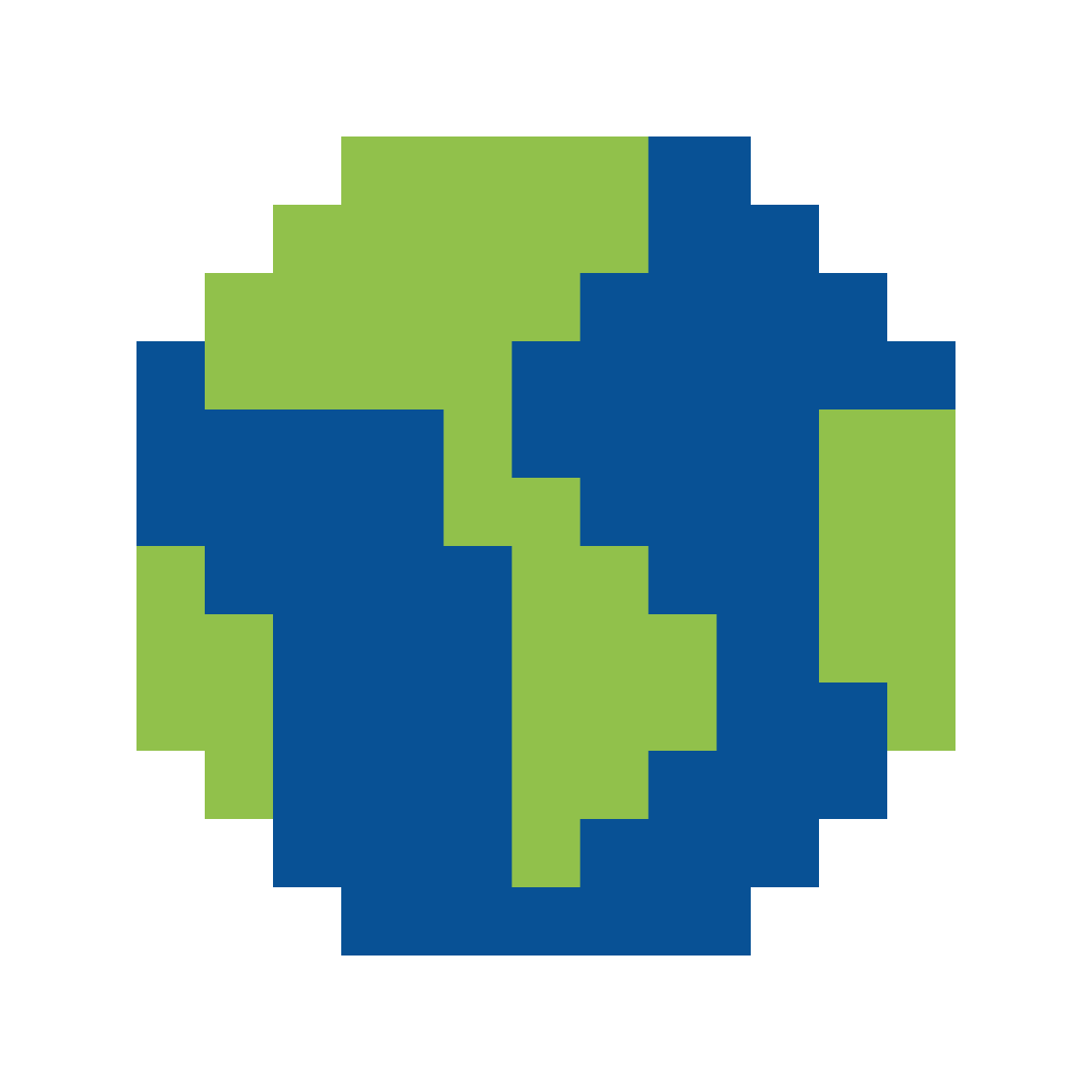 color pixels style earth planet icon