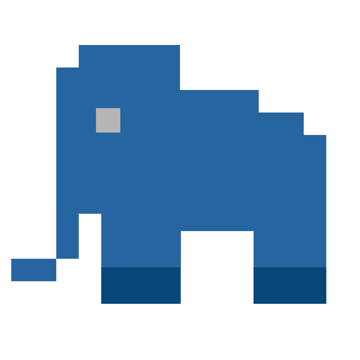 color pixels style elephant icon