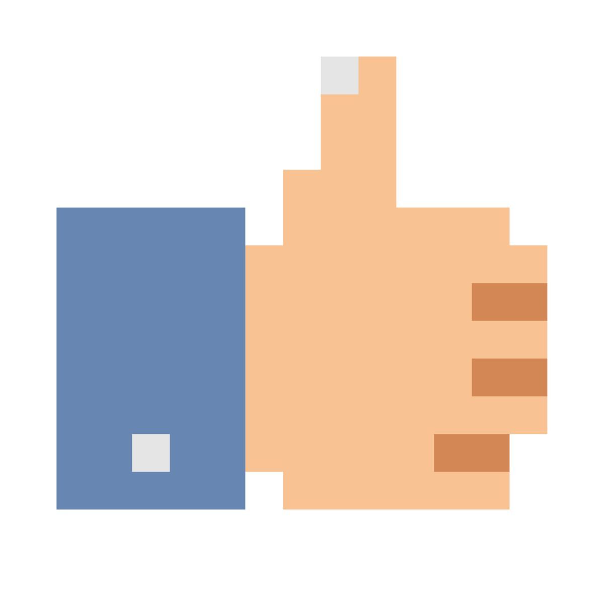 color pixels style j'aime ça icon