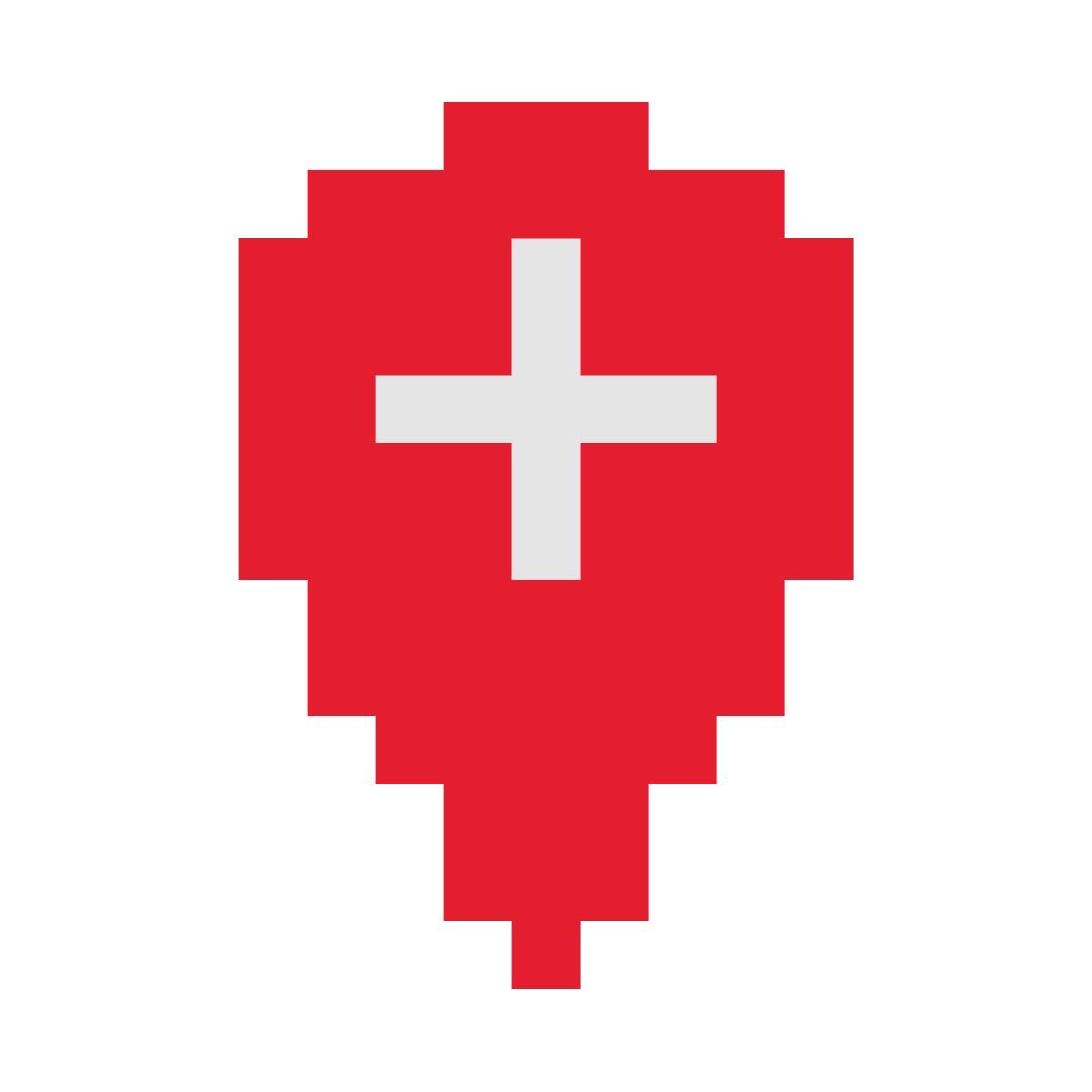 color pixels style find clinic icon