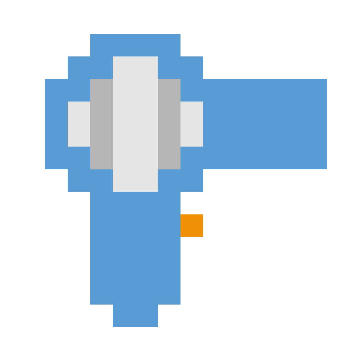 color pixels style hair dryer icon
