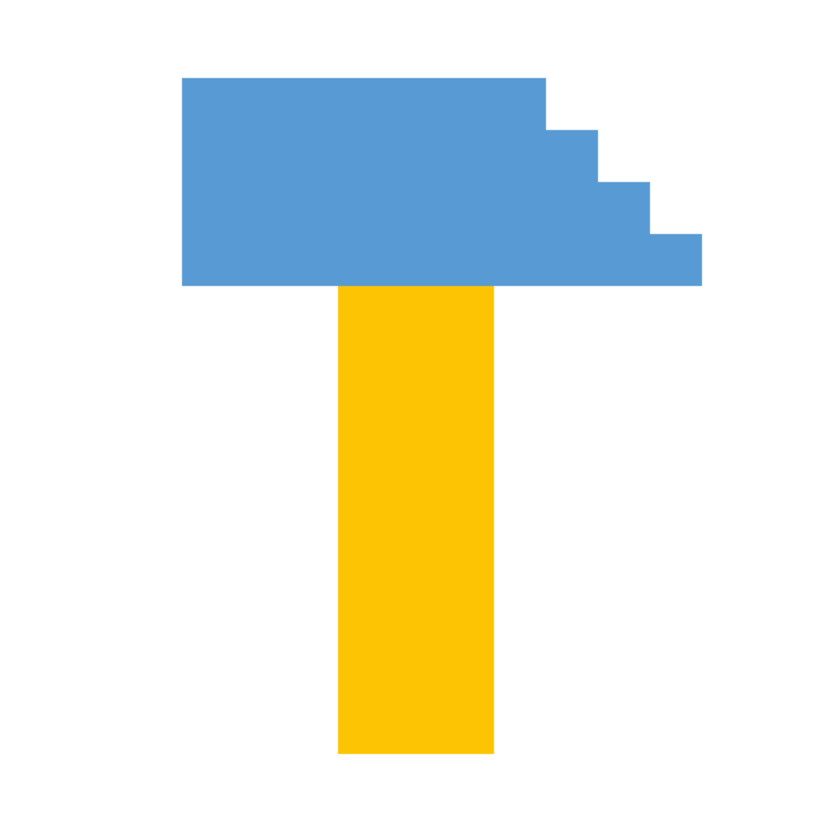 color pixels style hammer icon