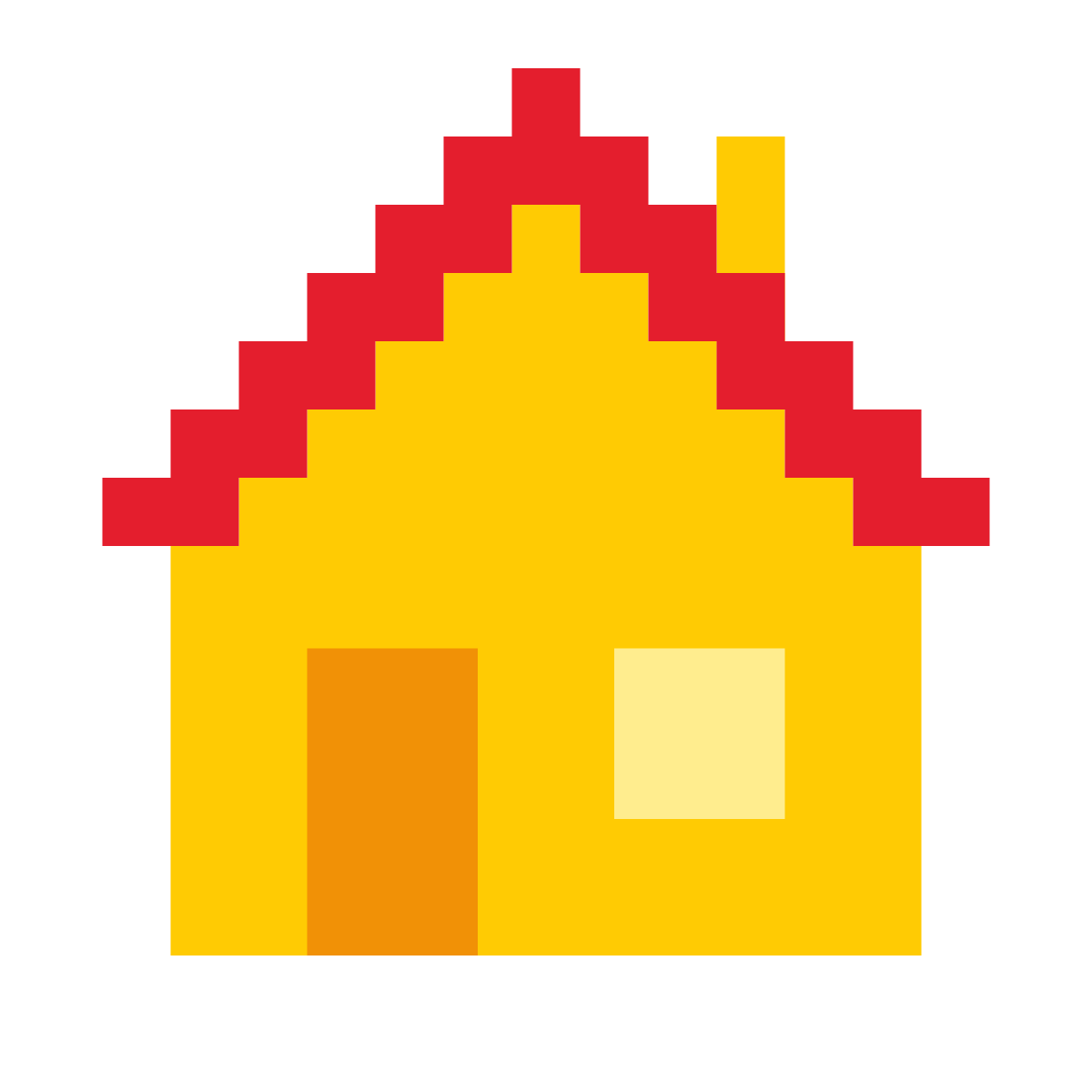 color pixels style home icon