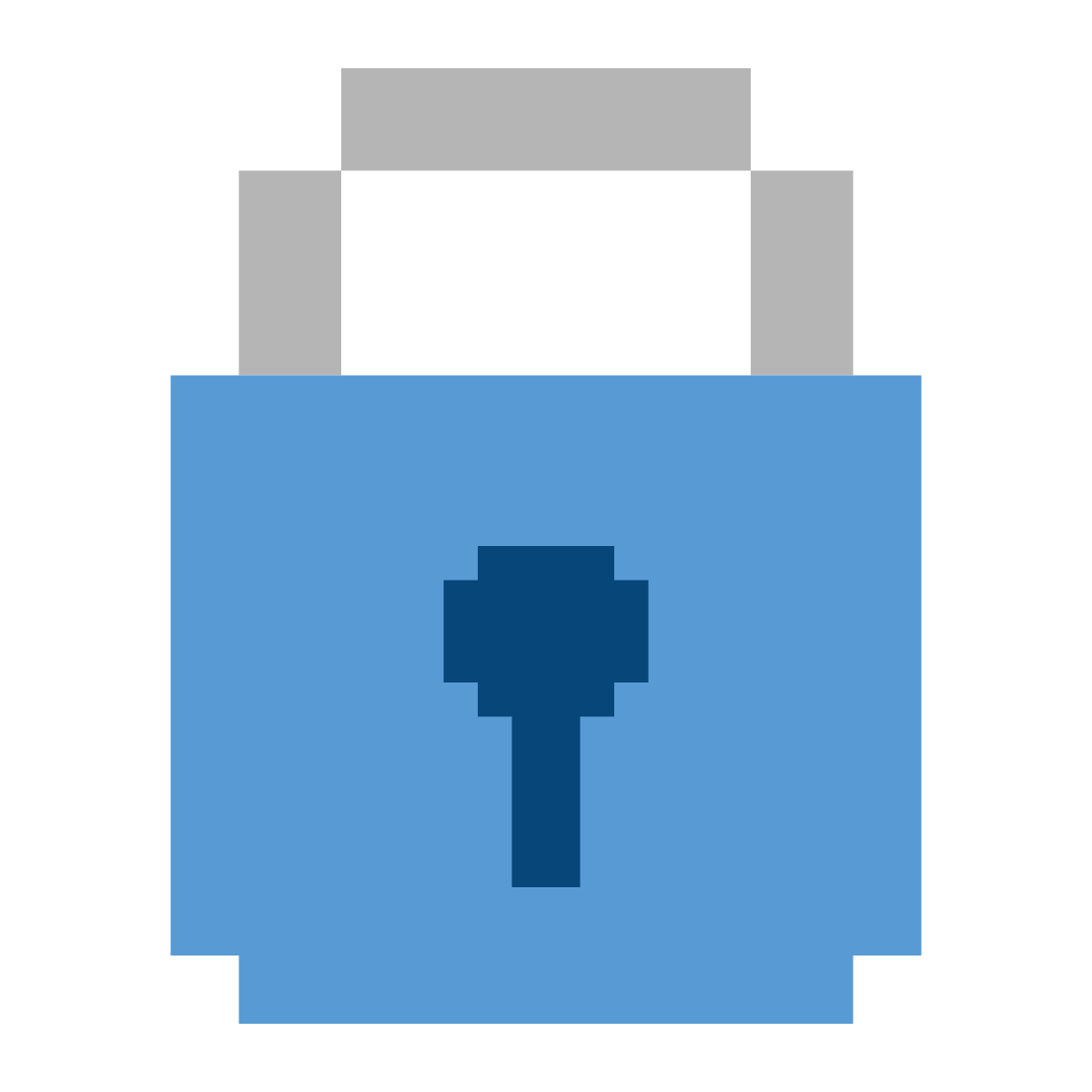 color pixels style lock icon