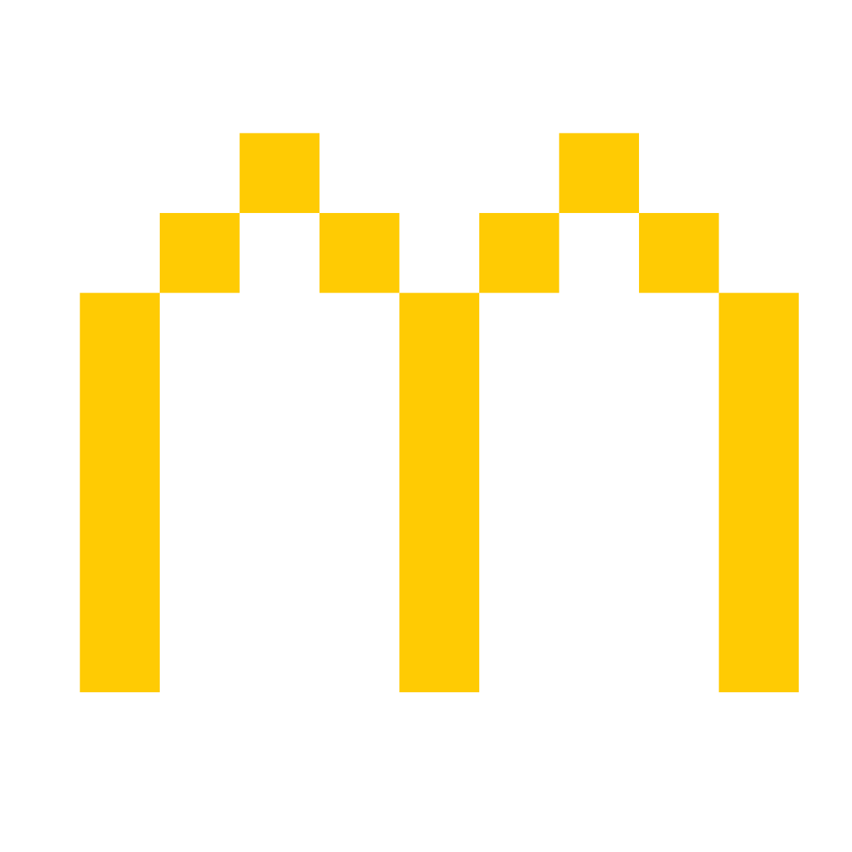 color pixels style mcdonalds icon