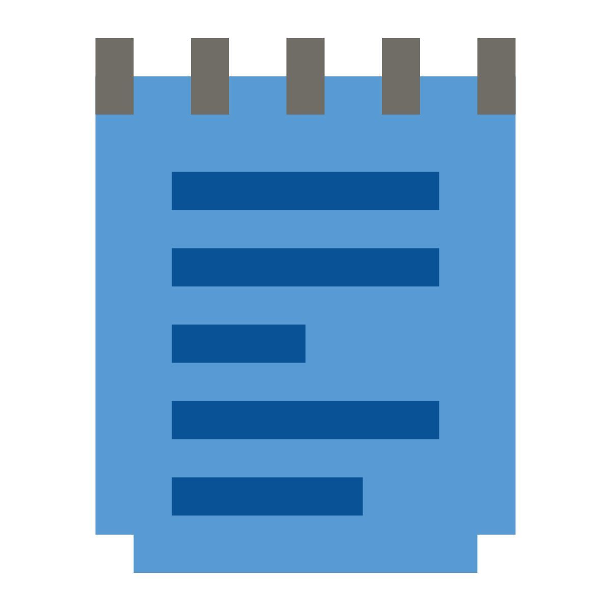color pixels style notepad icon