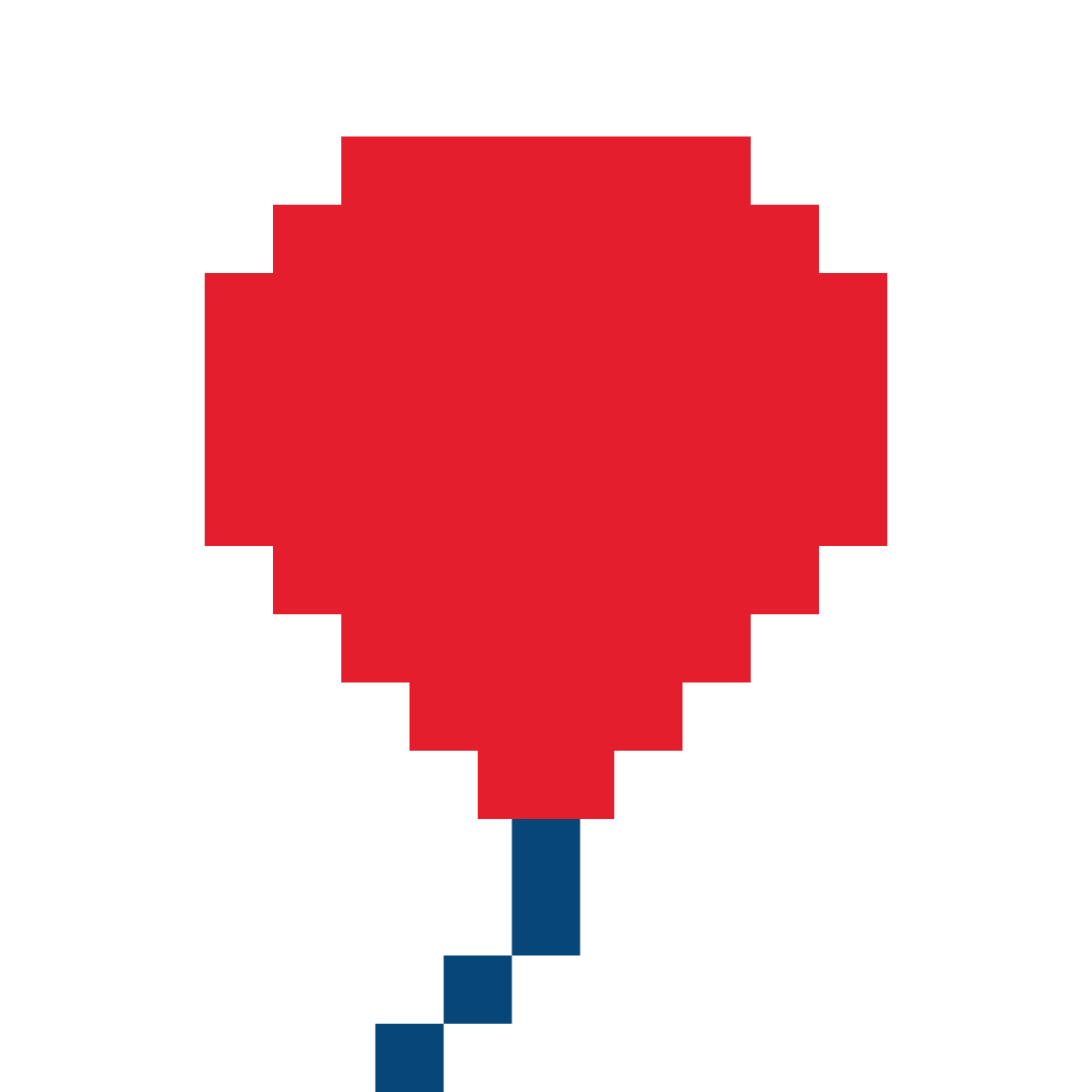 color pixels style party baloon icon