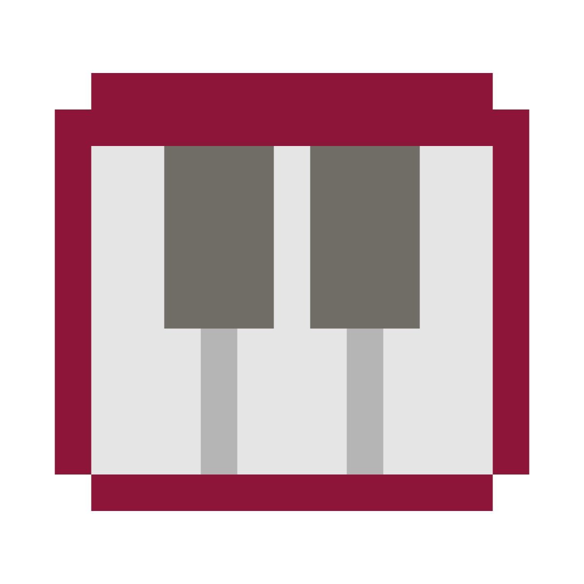 color pixels style piano icon