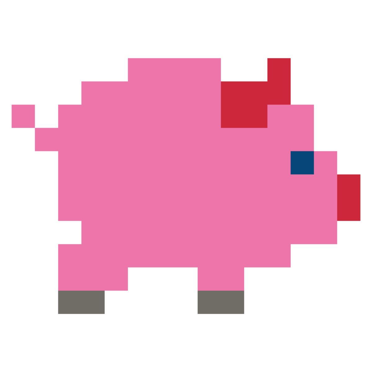color pixels style cerdo icon