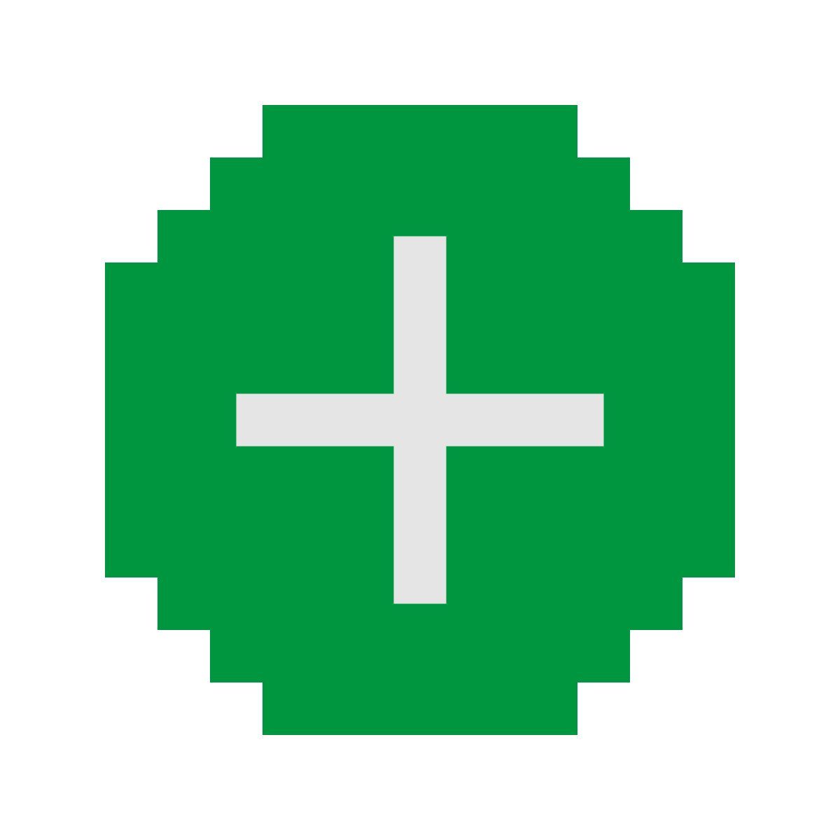 color pixels style más icon