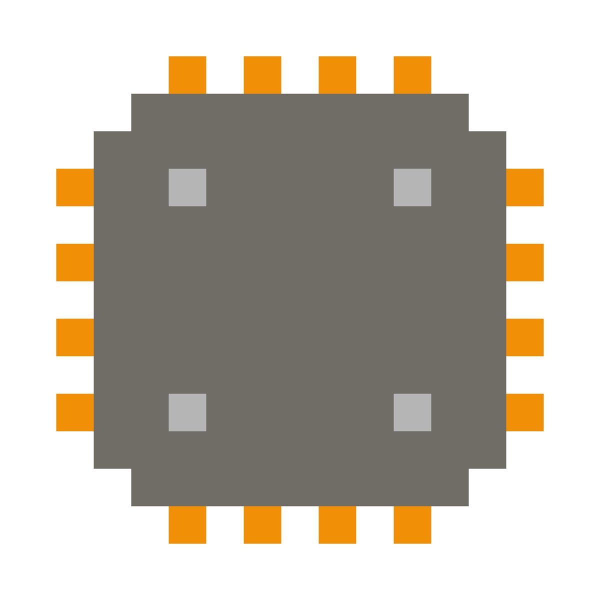 color pixels style processor icon
