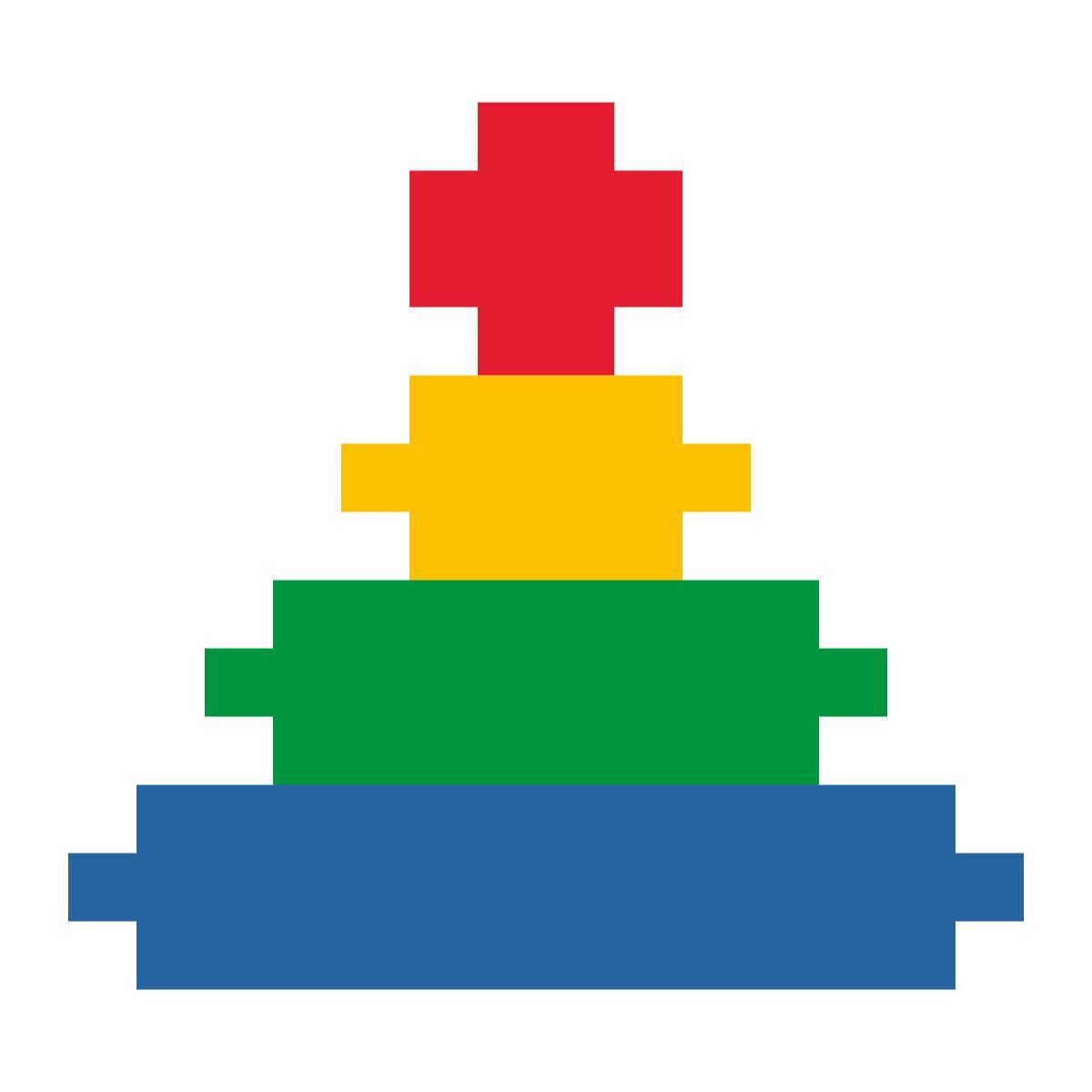 color pixels style 金字塔玩具 icon