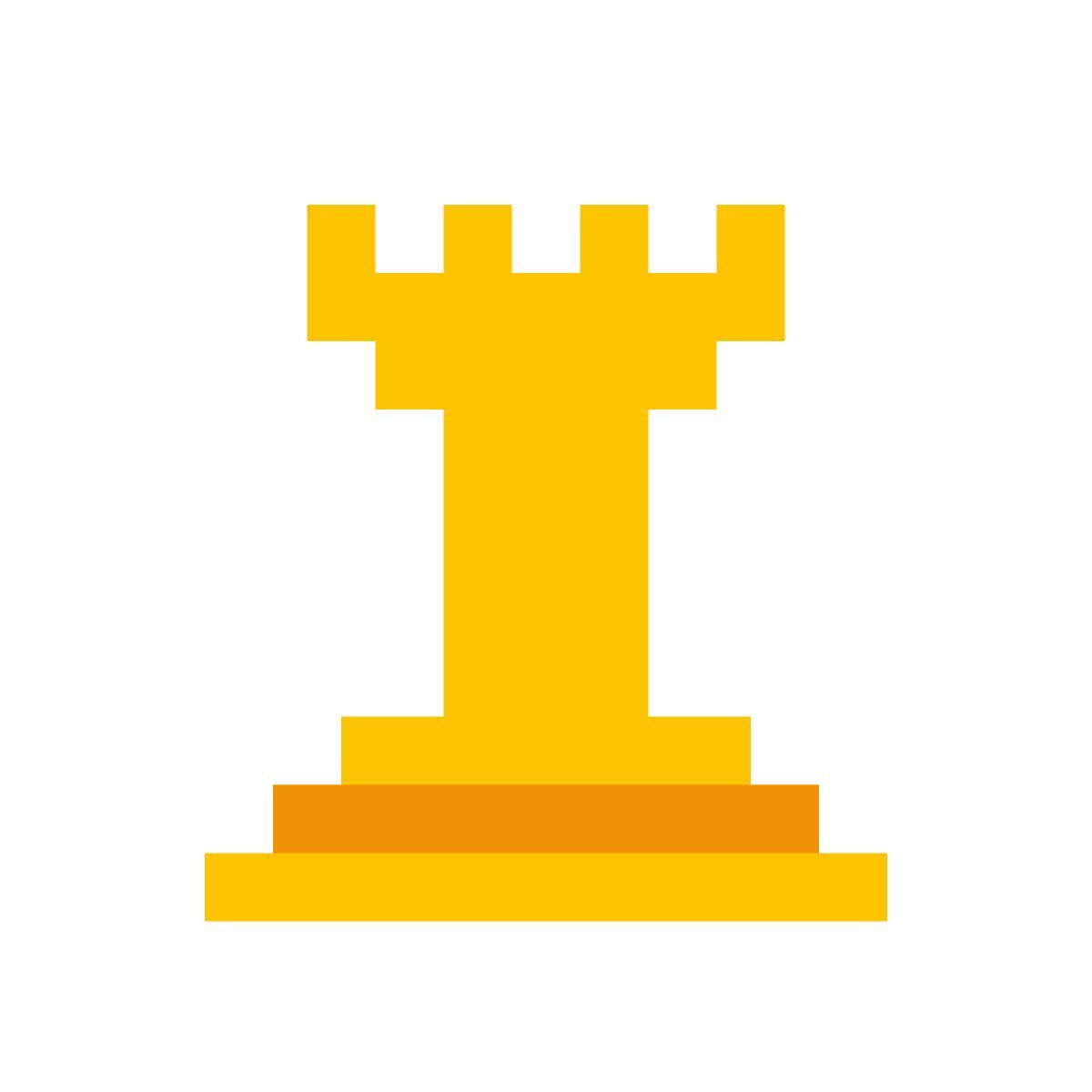 color pixels style rook icon