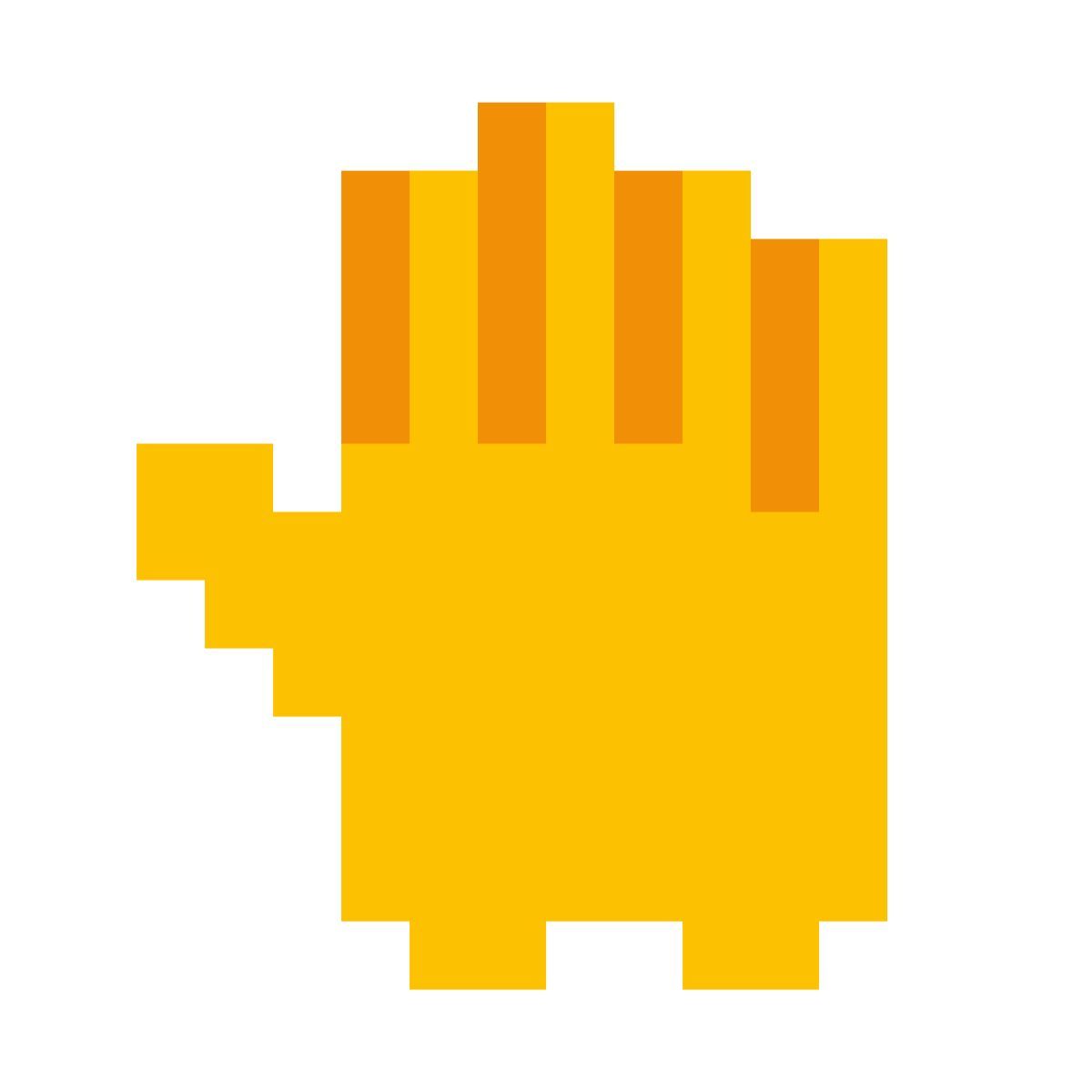 color pixels style guanti di gomma icon