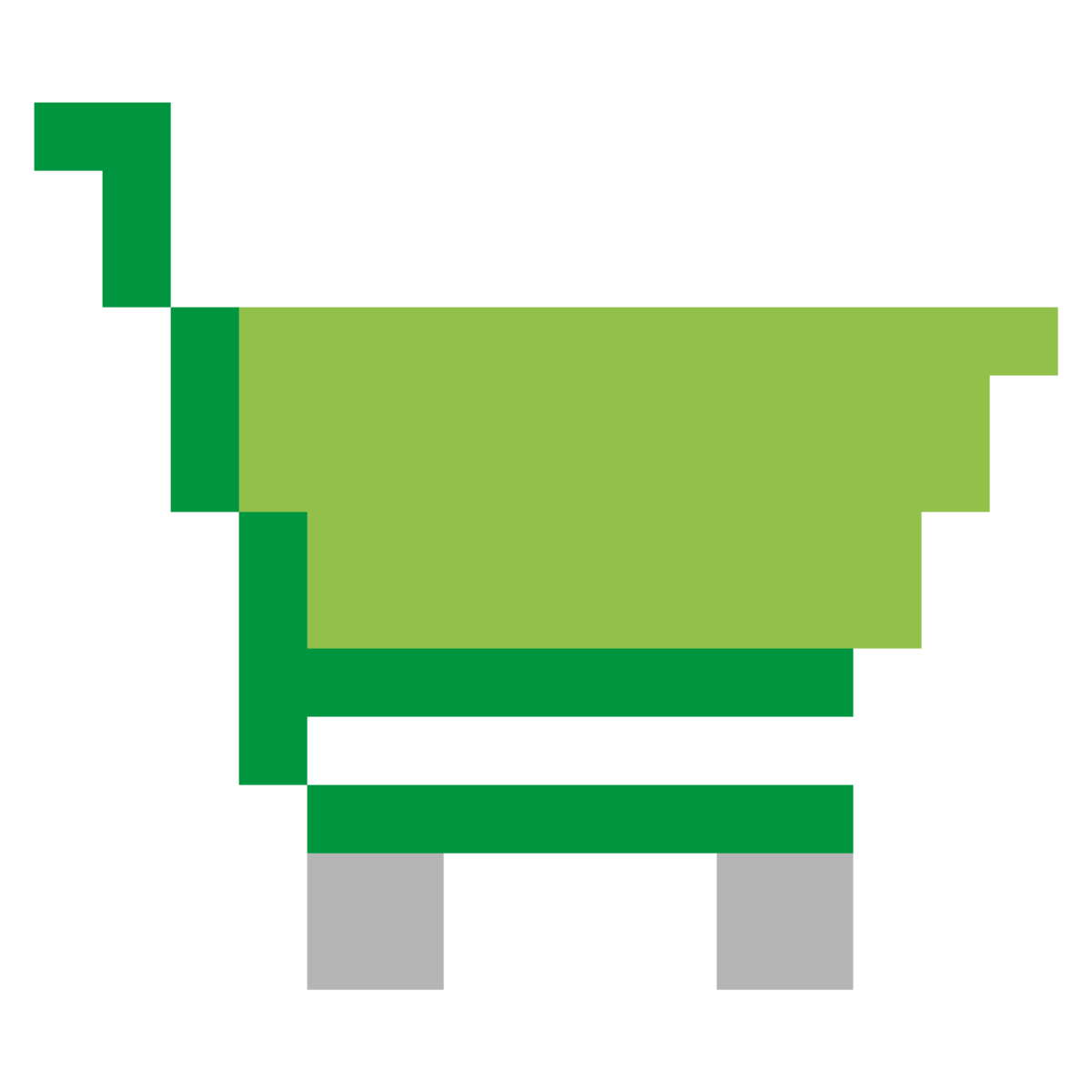 color pixels style shopping cart icon