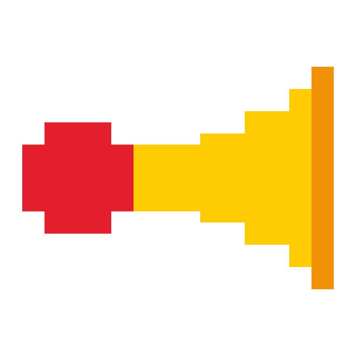 color pixels style claxon icon