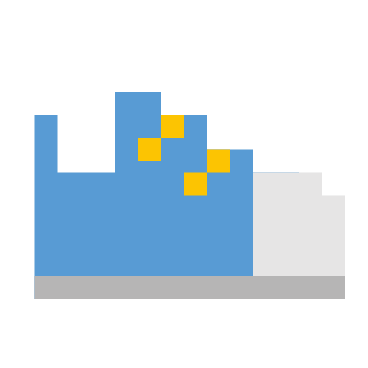 color pixels style sneaker icon