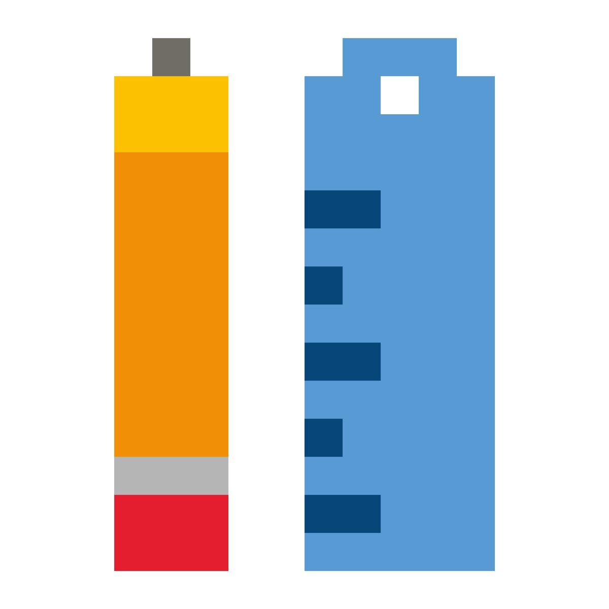 color pixels style papelería icon