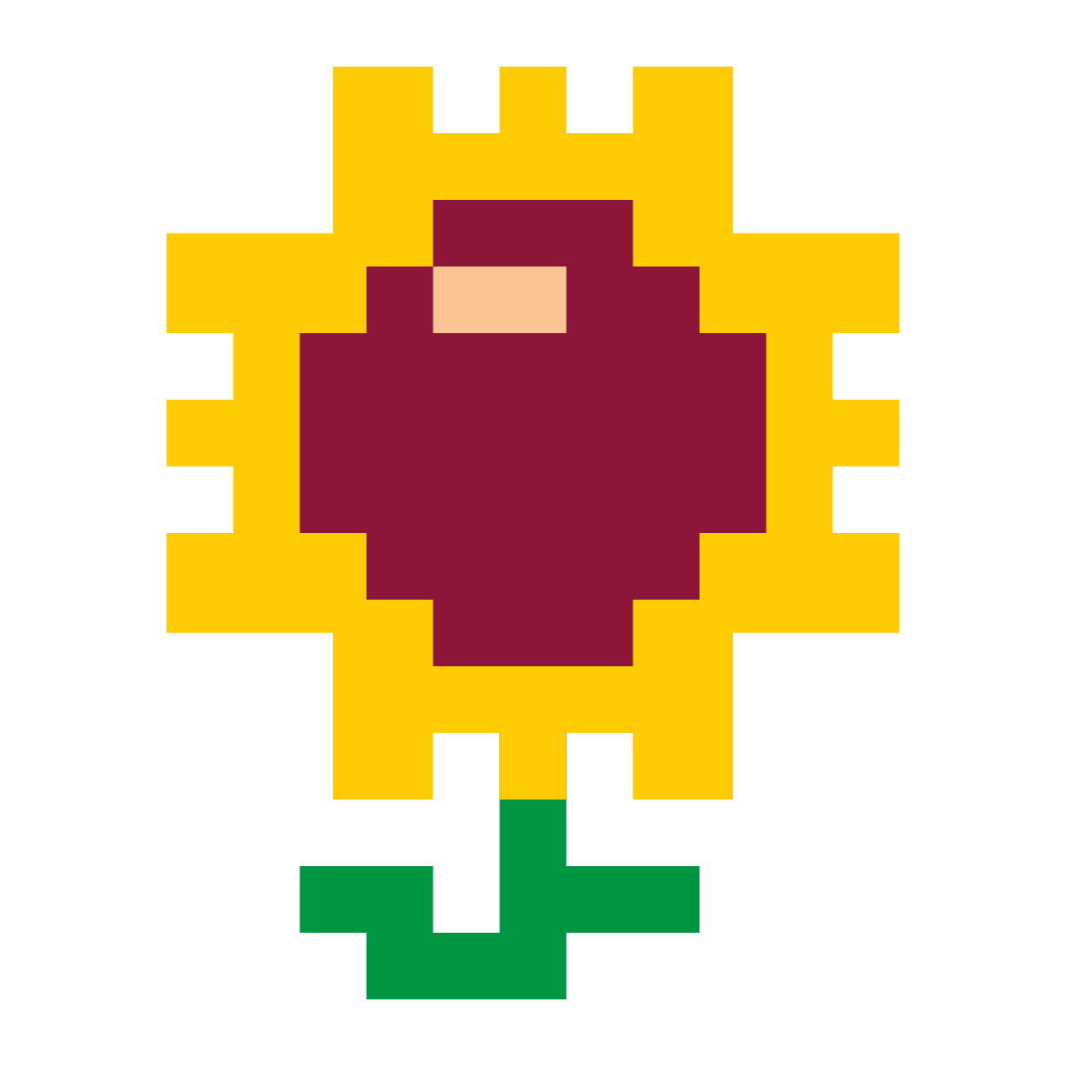 color pixels style sunflower icon