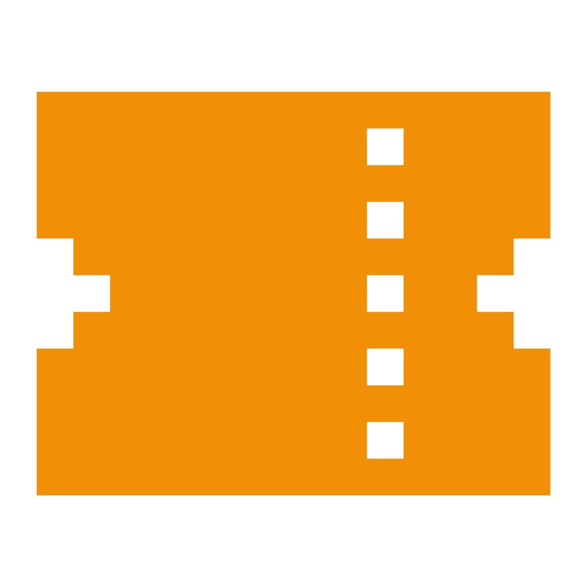 color pixels style ticket icon