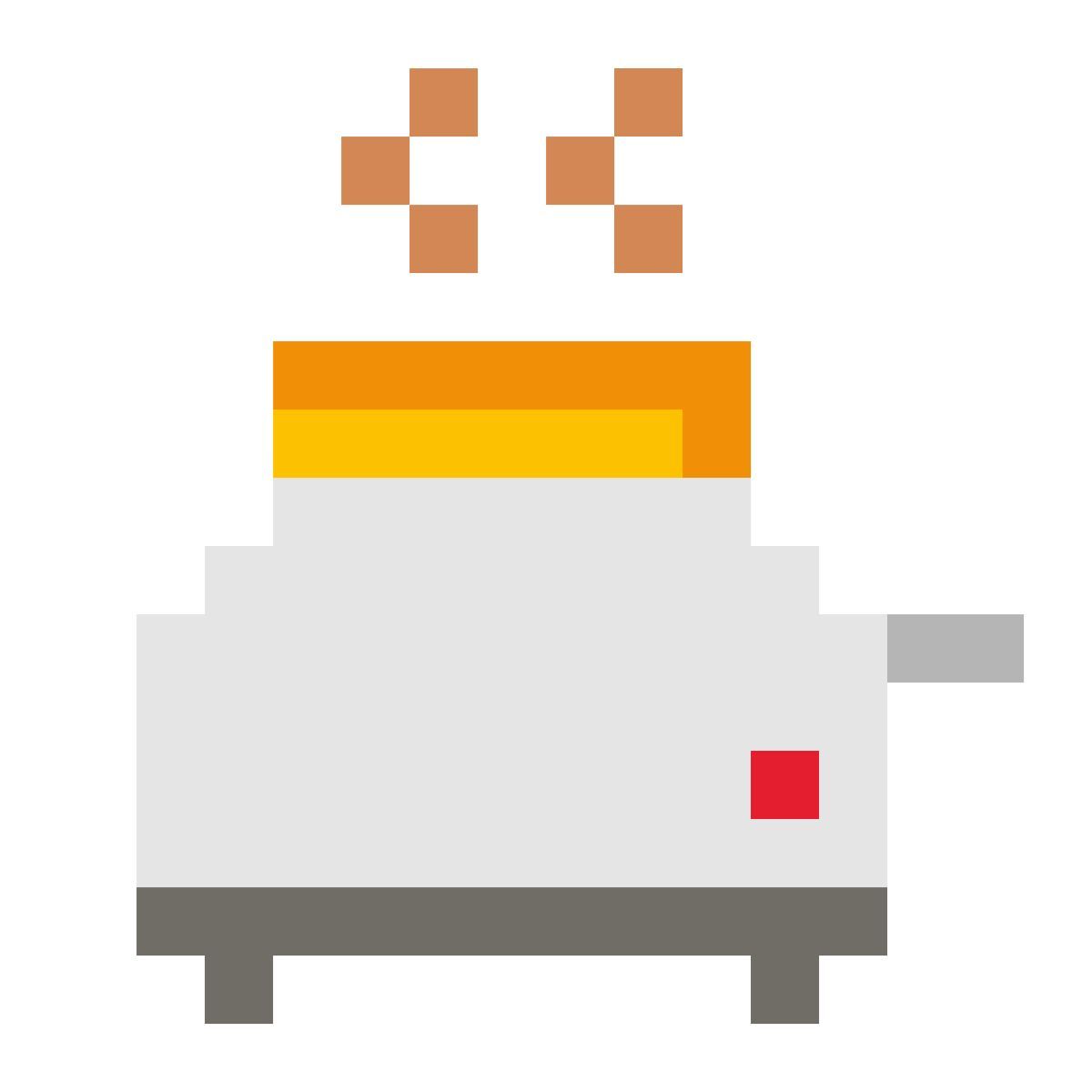 color pixels style toaster icon
