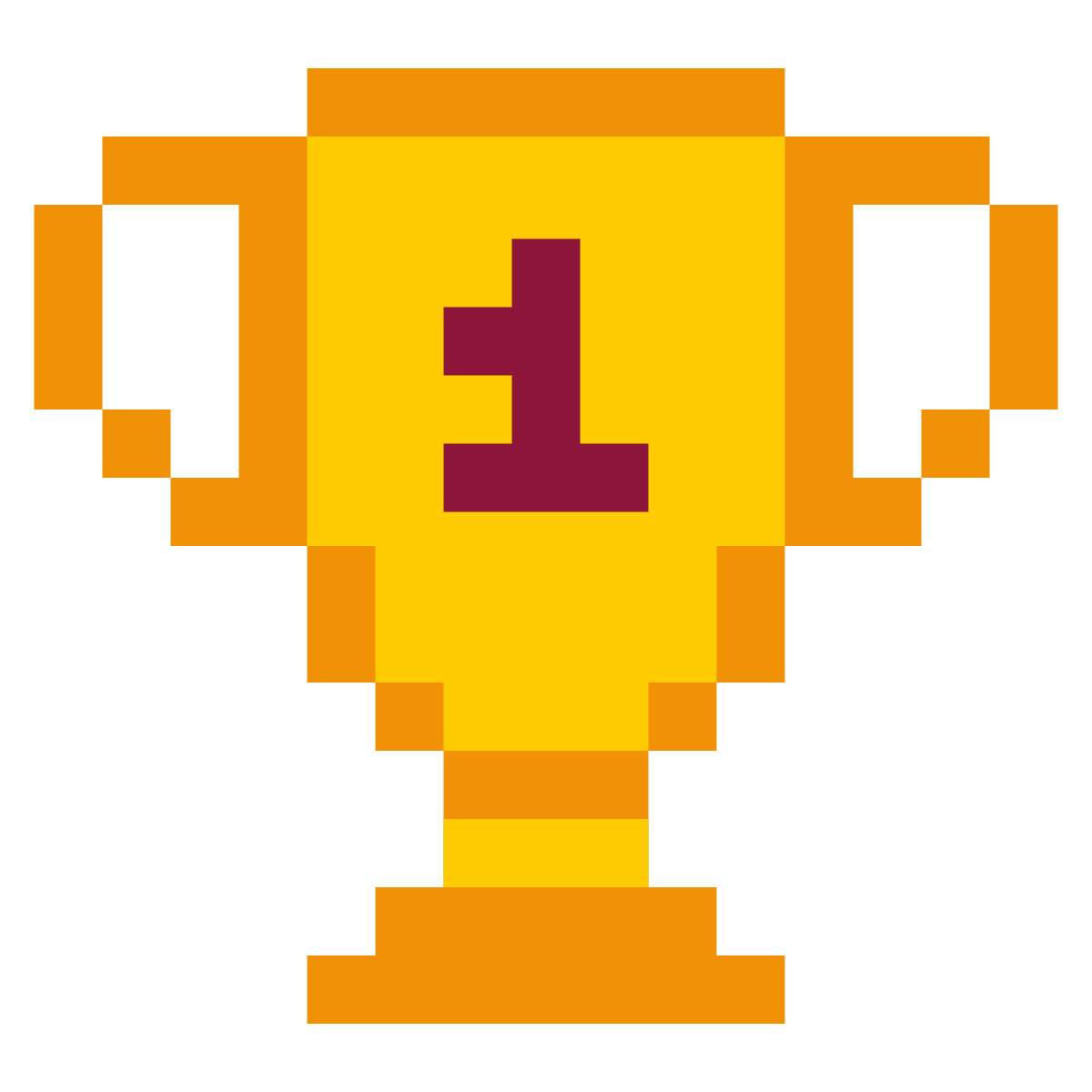 color pixels style trophy icon