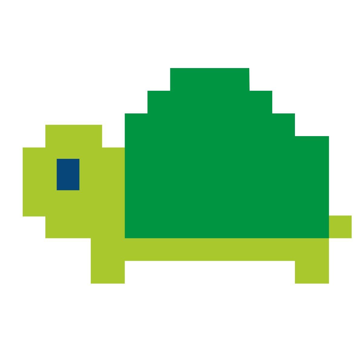 color pixels style turtle icon