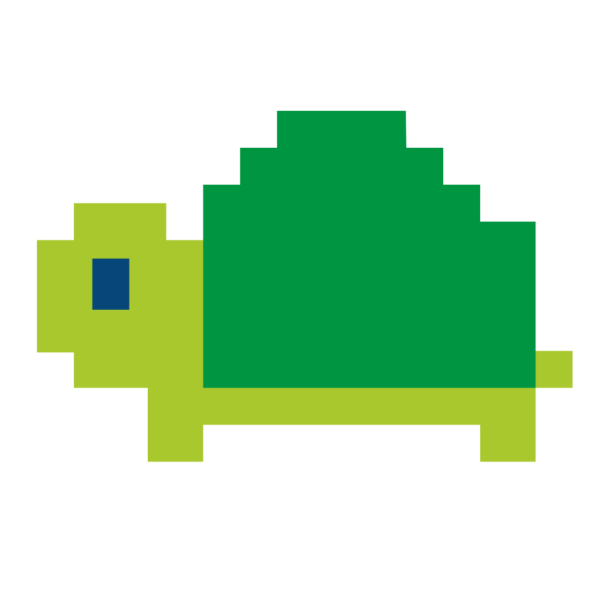 color pixels style turtle icon