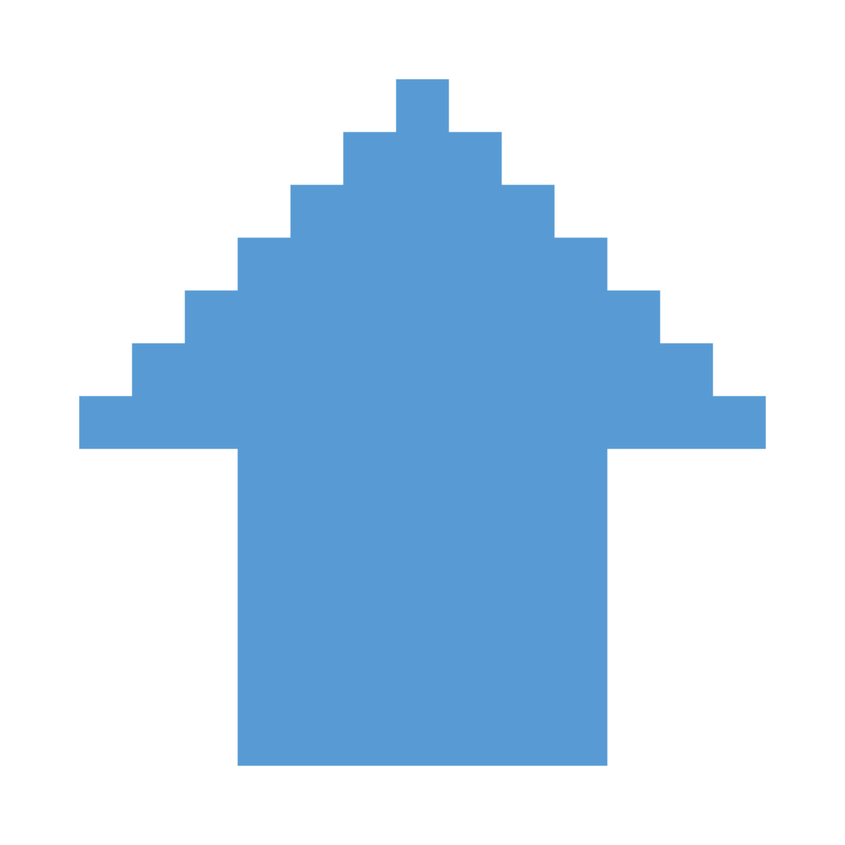 color pixels style up arrow icon