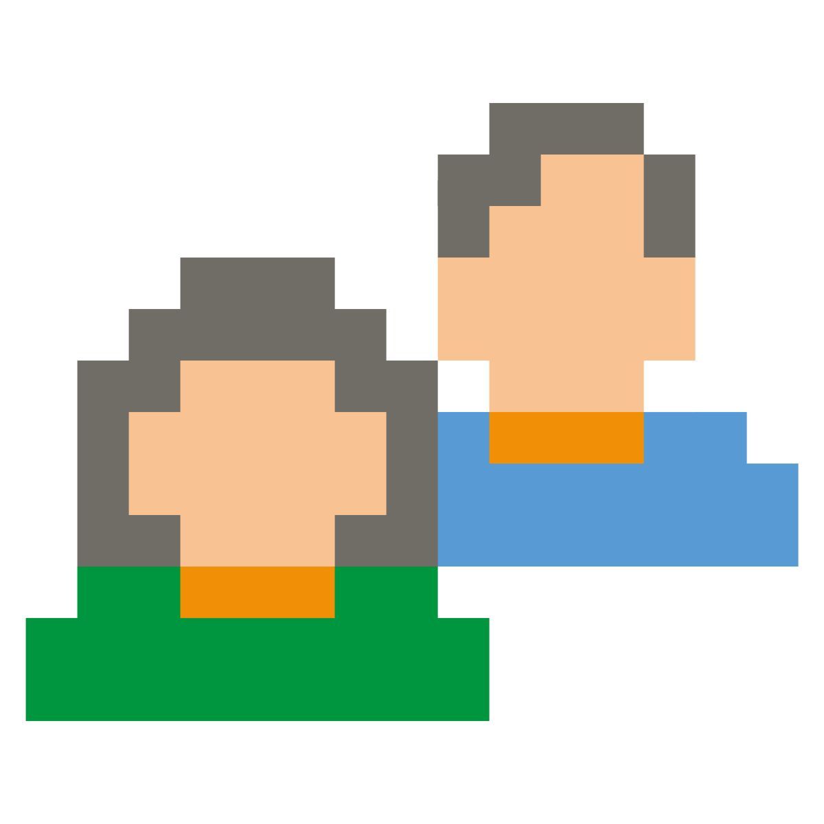 color pixels style 사용자 그룹 남성 여성 icon