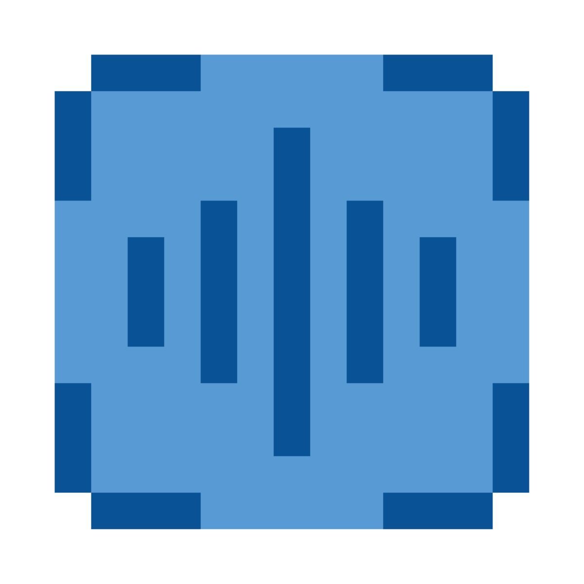 color pixels style identification vocale icon