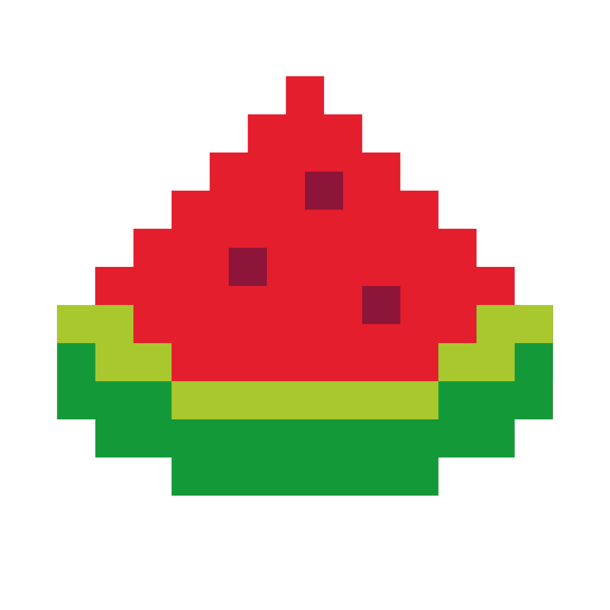 color pixels style watermelon icon
