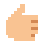 experimental thumbs-up-color-pixels icon