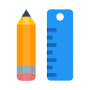 Crayon et règle