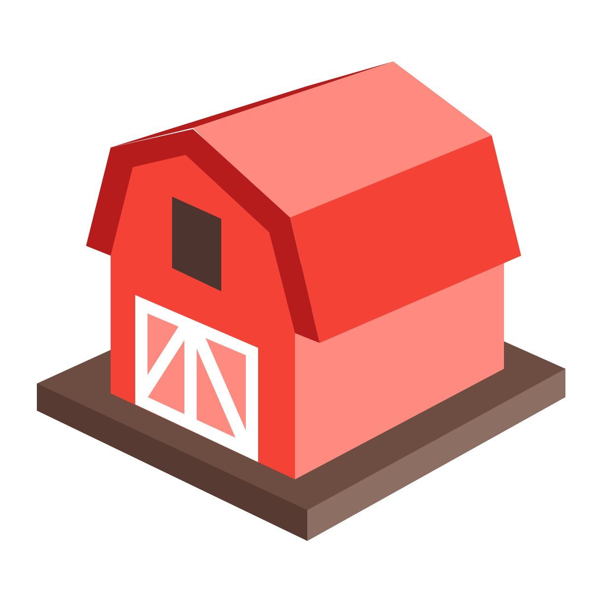 color style 3d bauernhof icon