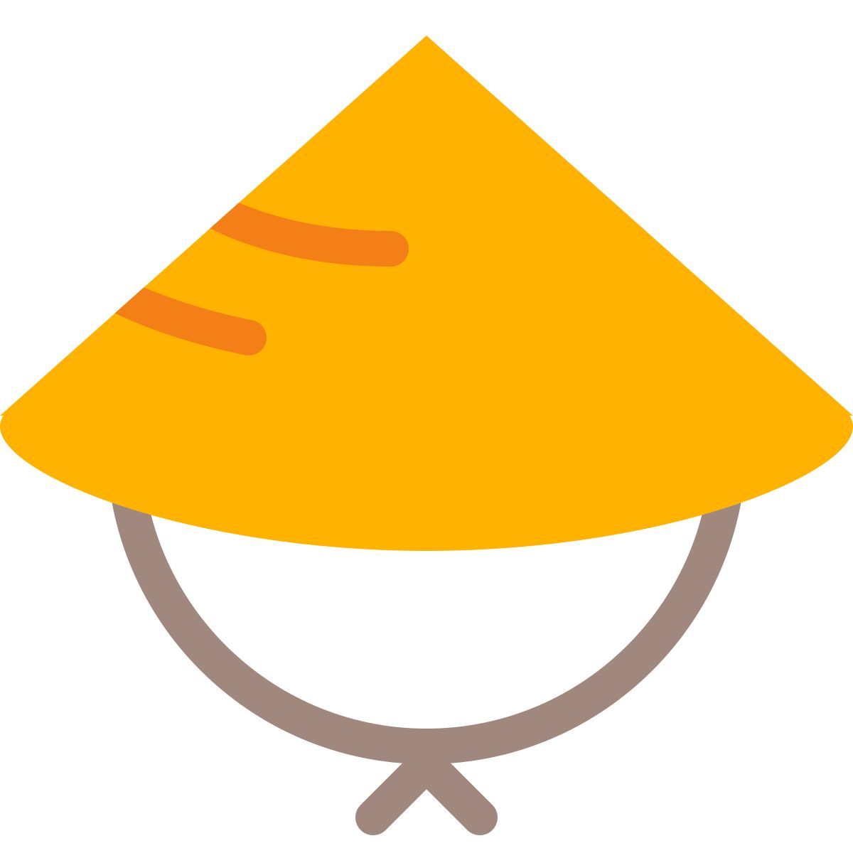 color style 아시아 모자 icon