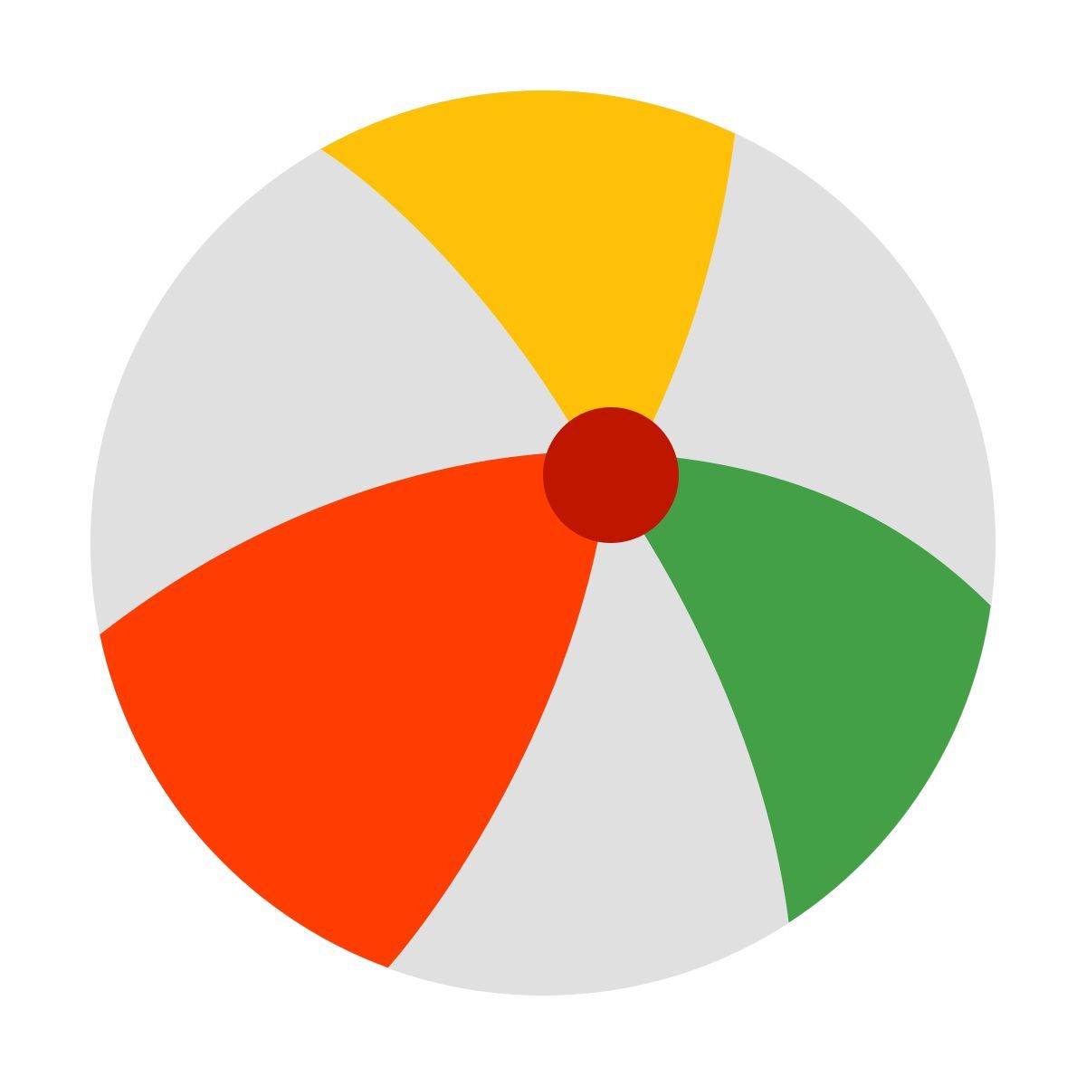 color style beach ball icon