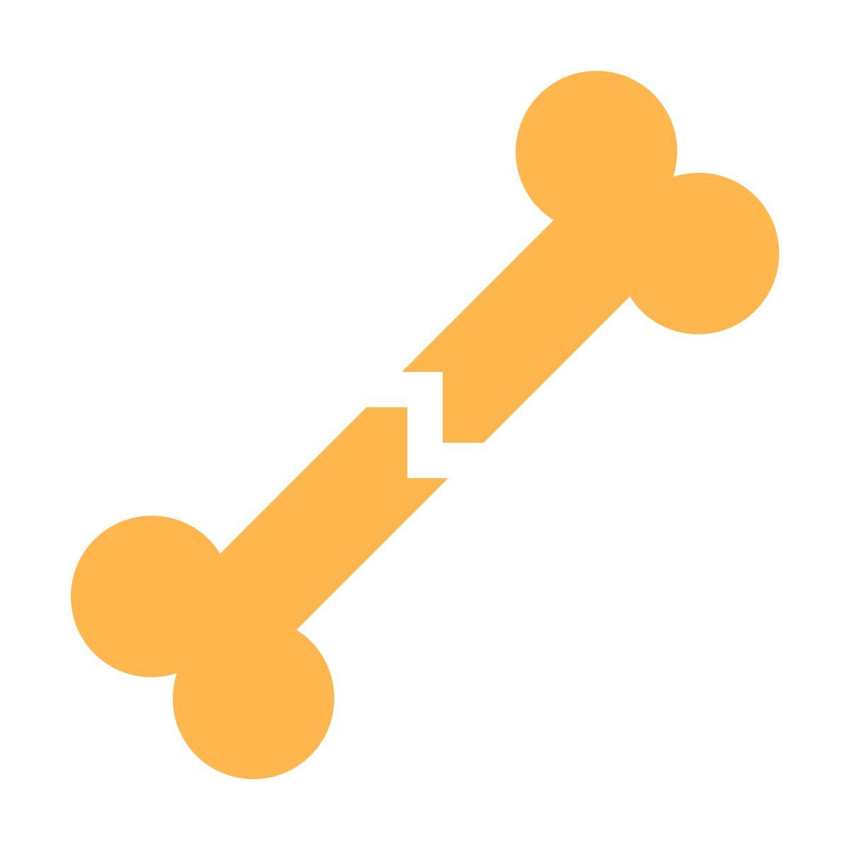 color style broken bone icon