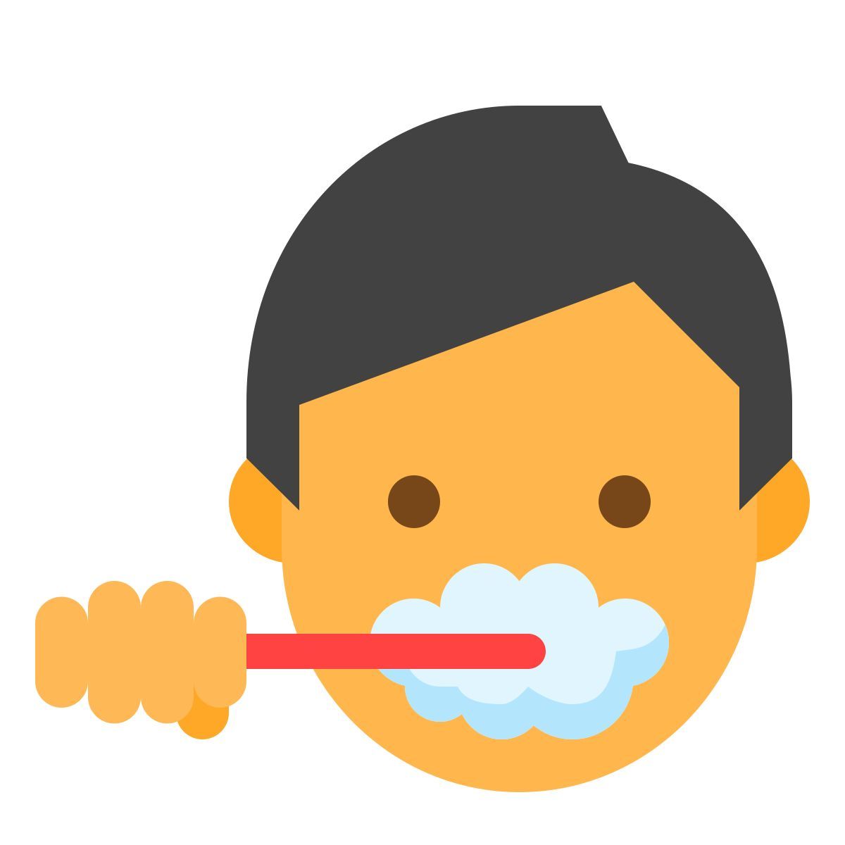 color style zähne putzen icon