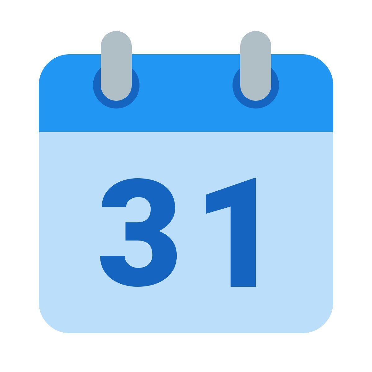 color style calendar 31 icon