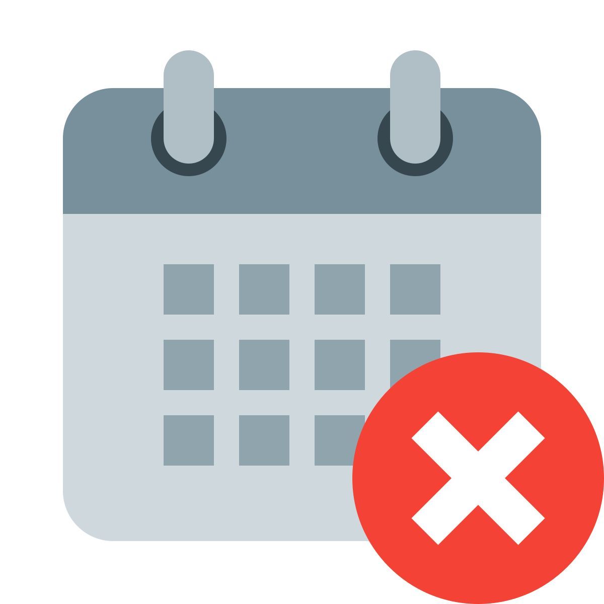 color style calendar delete icon