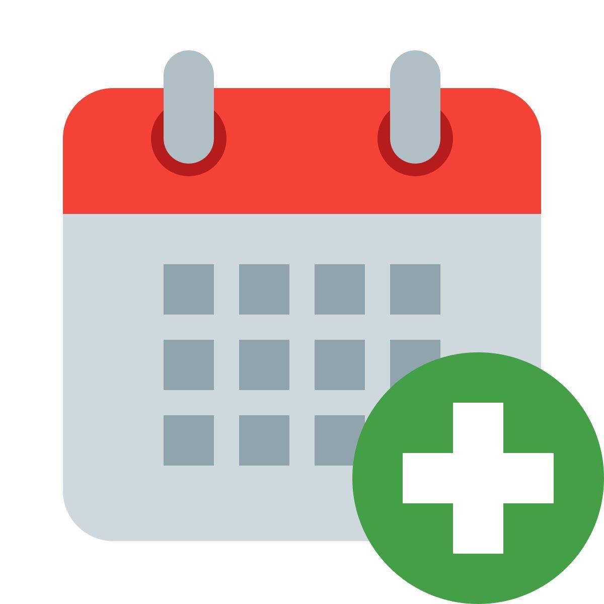 color style calendar plus icon