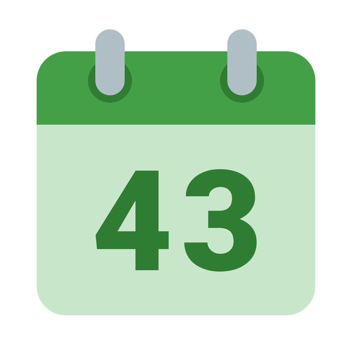 color style calendar week43 icon