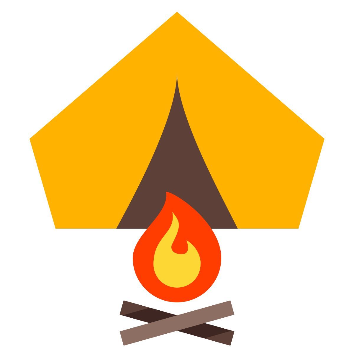 color style cámping icon