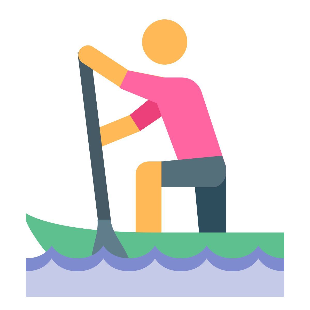 color style piragüismo en aguas tranquilas icon
